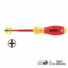 Wiha SoftFinish® Electric SlimFix Xeno Screwdriver - For Terminal Screws (Slotted/ Phillips) - Individually Tested Protective Insulation 1,000 V AC, VDE and GS Tested - SL/PH 2 - 35503